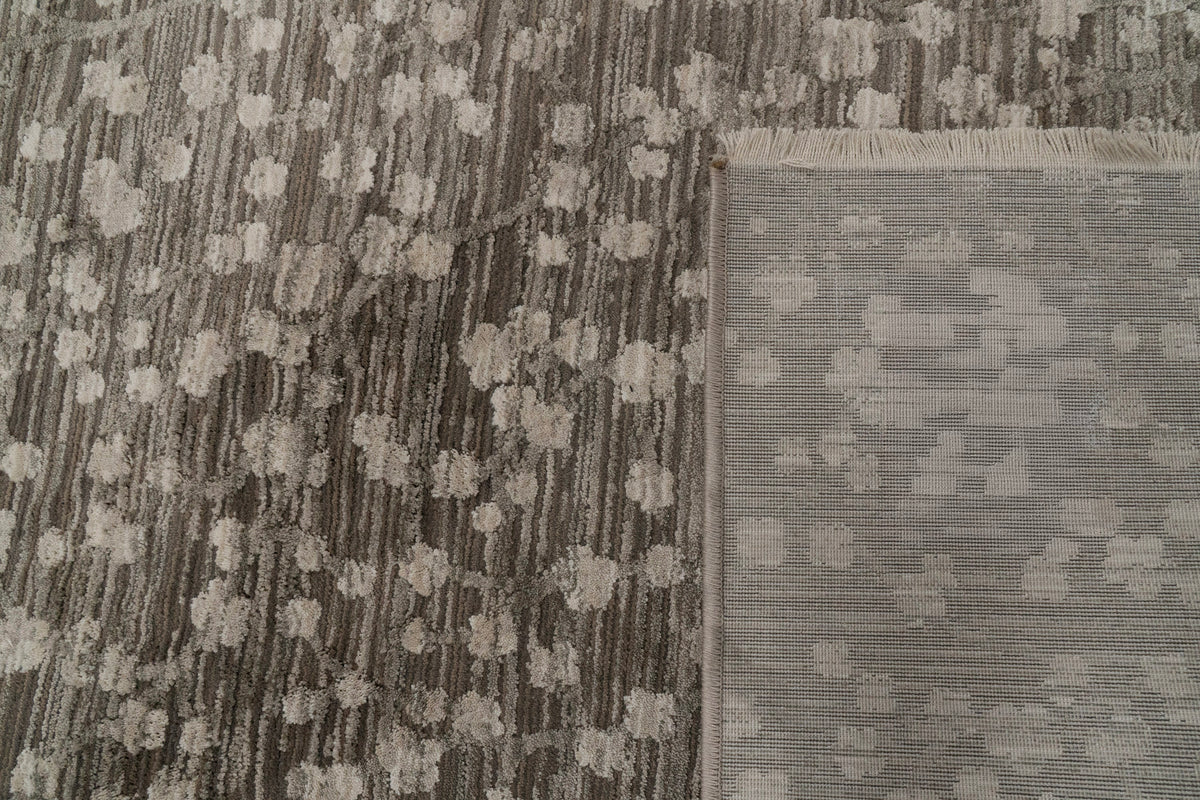 Valeria 10522 Brown/Grey/Ivory rug – corner detail