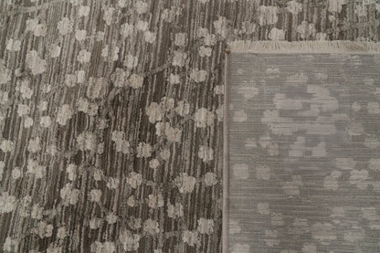 Valeria 10522 Brown/Grey/Ivory rug – corner detail