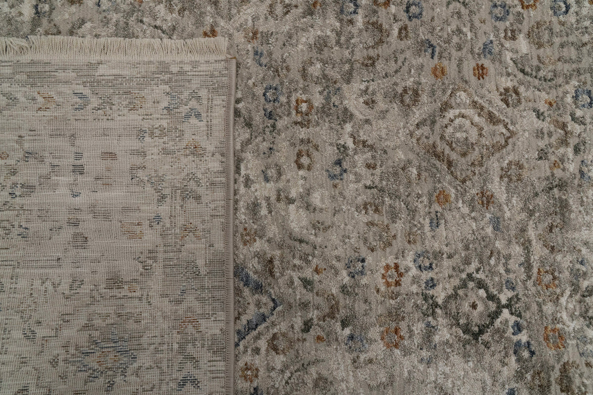 Valeria 10525 Ivory/Beige/Multi rug – corner detail