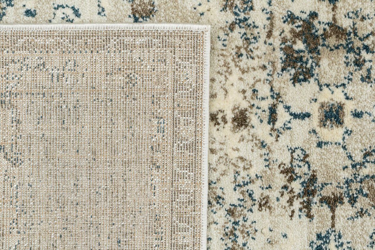 Venedik 17770 Cream/Blue rug – corner detail