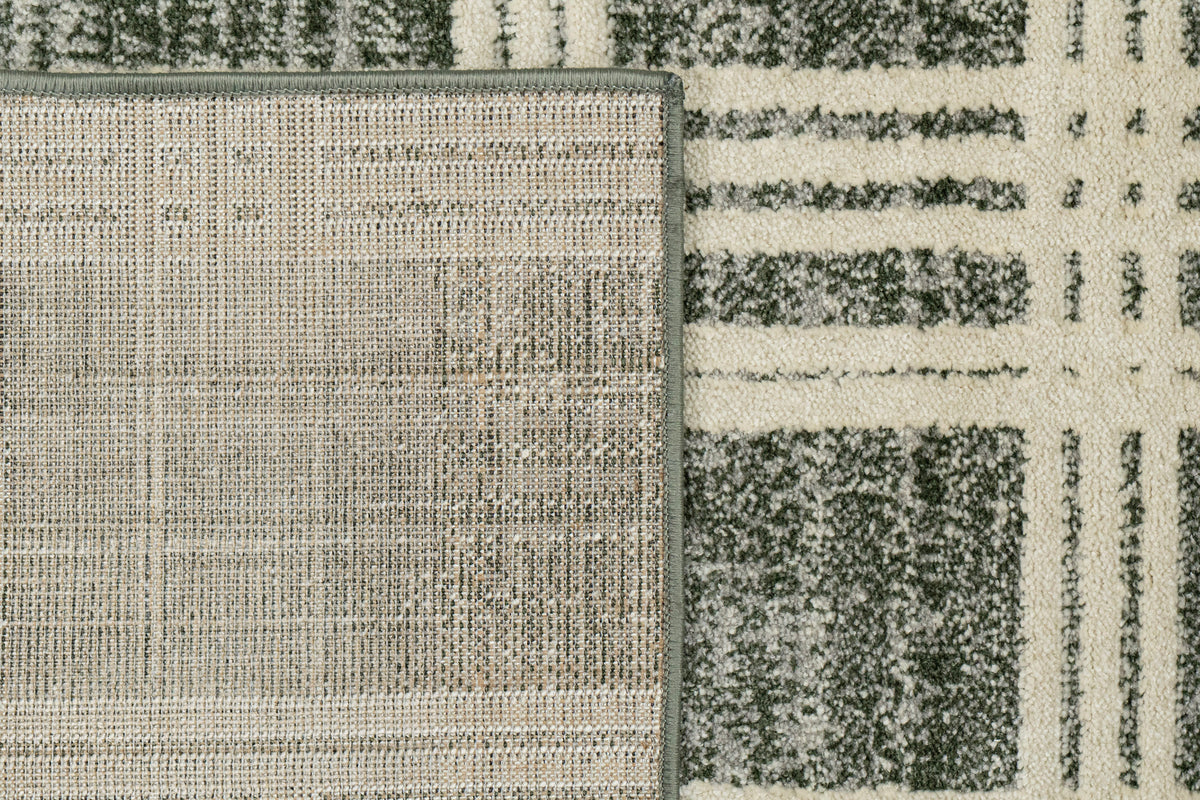 Venedik 17774 Green/Grey rug – corner detail