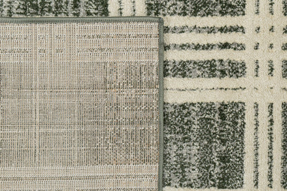 Venedik 17774 Green/Grey rug – corner detail