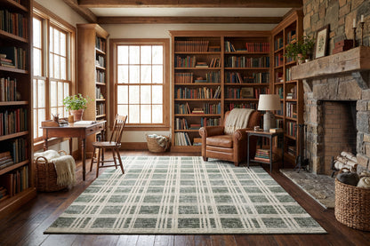 Venedik 17774 Green/Grey rug – room scene
