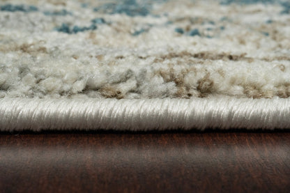 Venedik 17778 Cream/Navy/Beige rug – pile detail
