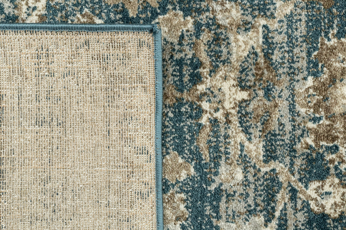 Venedik 17785 Blue/Cream/Beige rug – corner detail