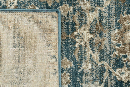 Venedik 17785 Blue/Cream/Beige rug – corner detail