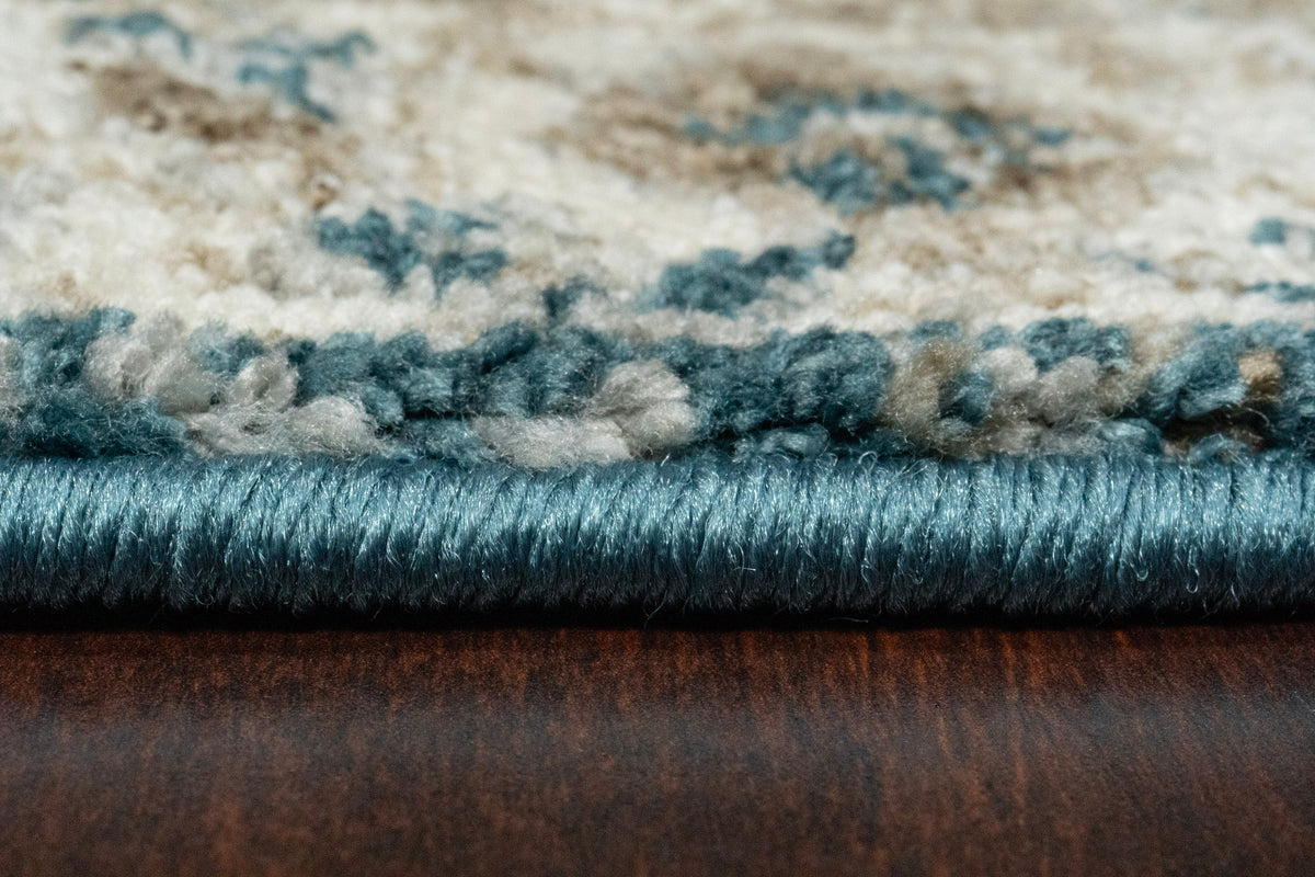 Venedik 17785 Blue/Cream/Beige rug – pile detail