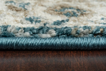 Venedik 17785 Blue/Cream/Beige rug – pile detail