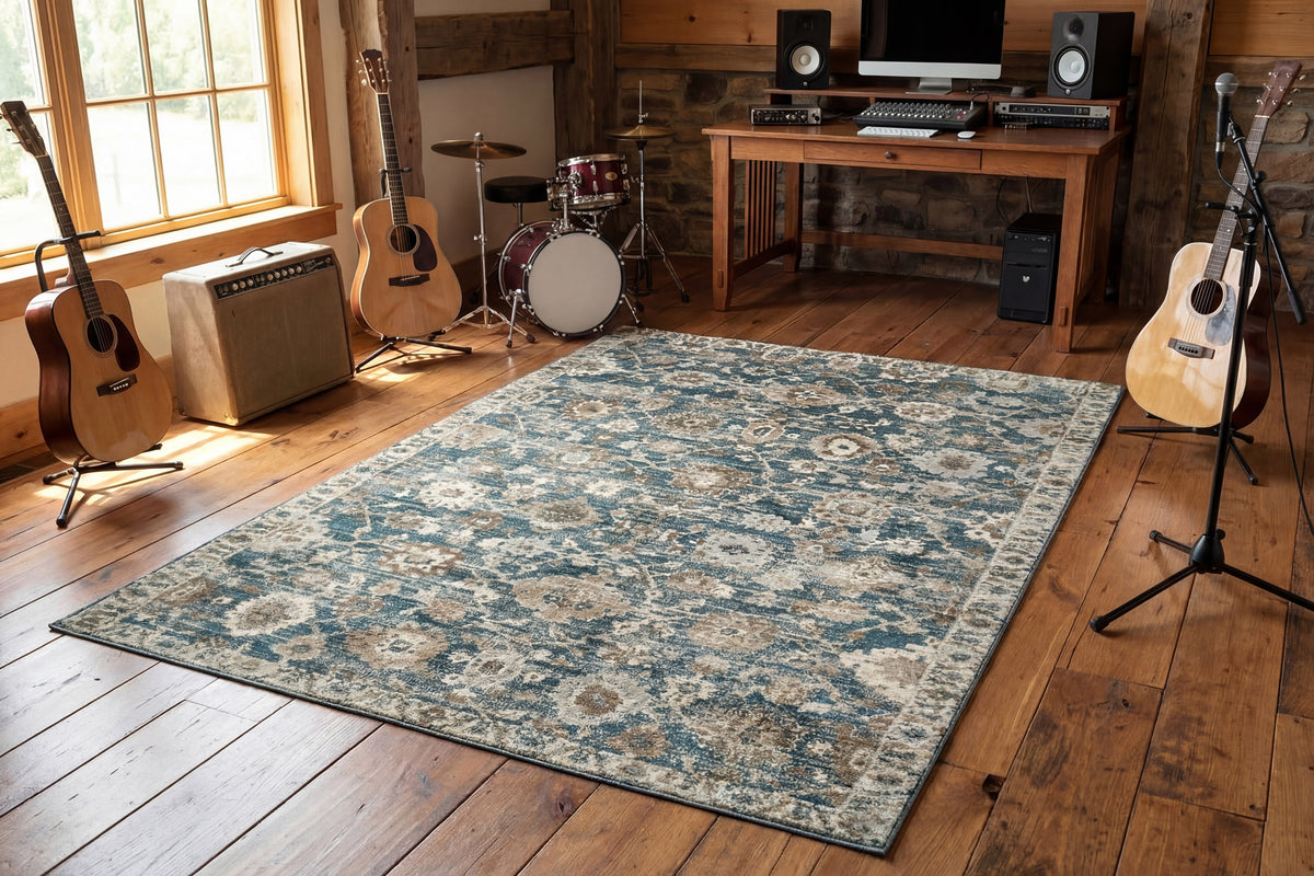 Venedik 17785 Blue/Cream/Beige rug – room scene