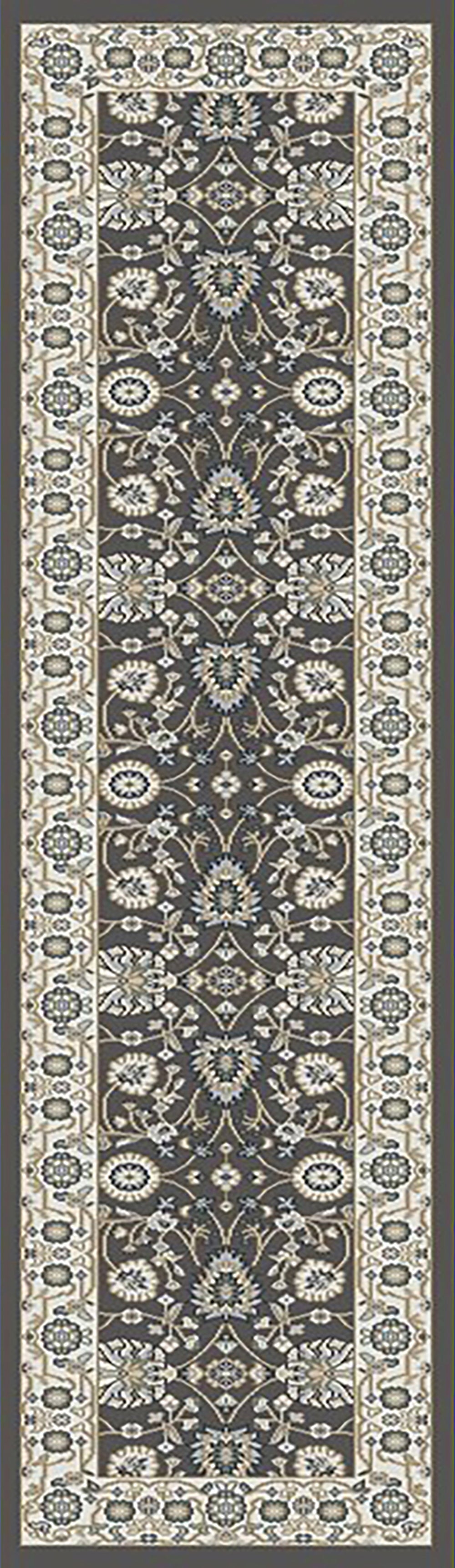 Yazd 2803 Grey/Ivory rug – finished runner