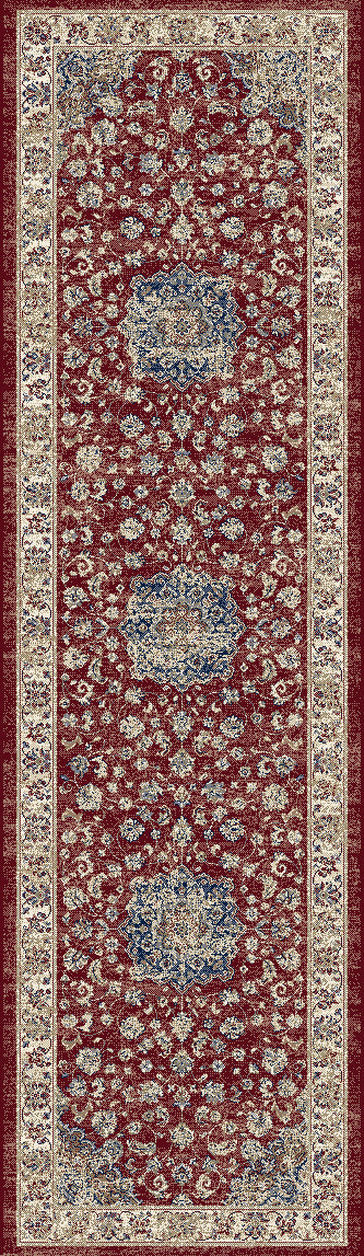 Ancient Garden 57559 Finished Runner Red/Ivory